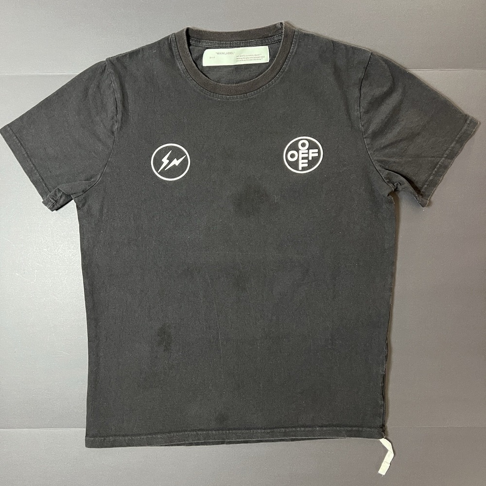 Off-White X Fragment Tshirt Men's 2XL Black Short Sleeve Designer Graphic Arrows